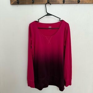Maurices InMotion Fuchsia Ombre Long Sleeve Shirt